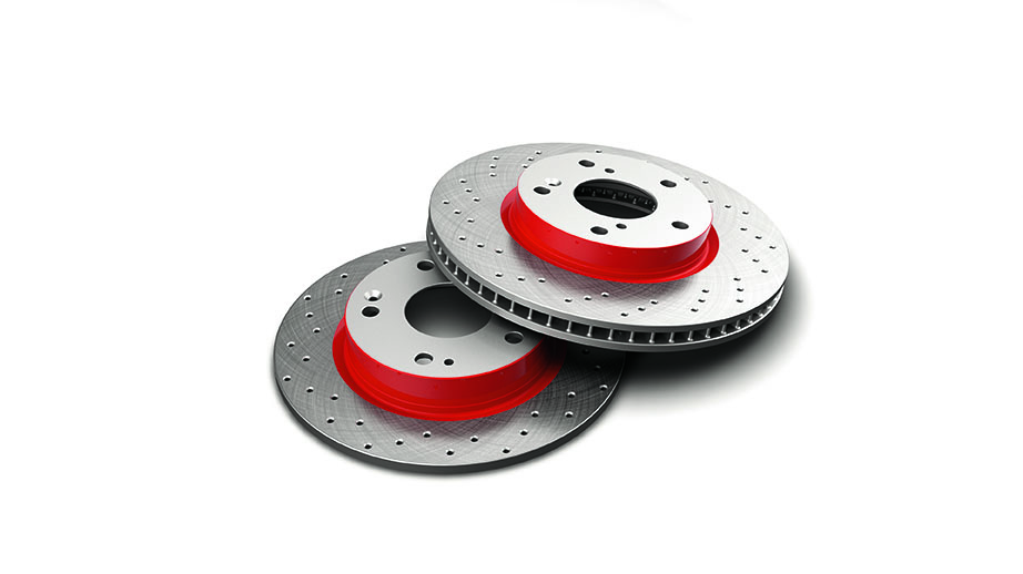 Front Drilled Brake Rotors (pair)