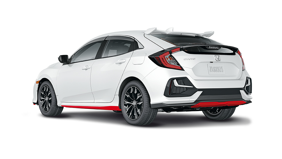 2017-2021 Honda Civic Hatchback Rallye Red Rear Underbody Spoiler ...