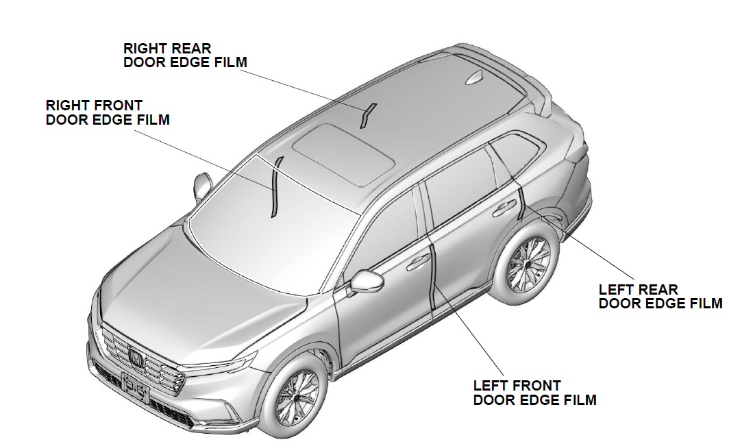 2023-2024 Genuine Honda CR-V Door Edge Film w/PT Solution - 08P20-3A0-100A