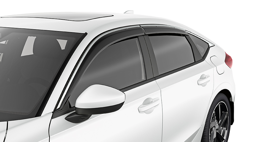 20222024 Honda Civic Hatchback Door Visors (Chrome Molding) 08R04